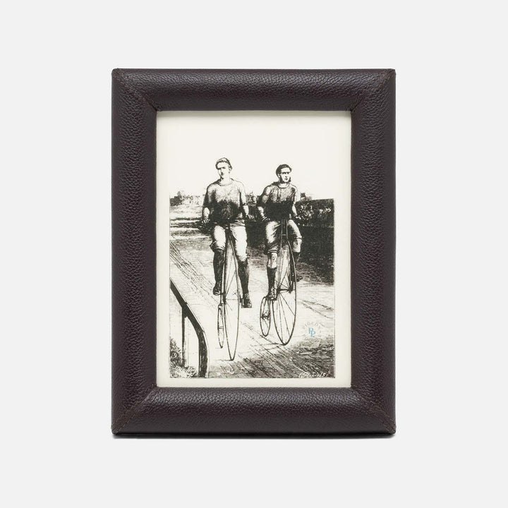 Eton, Aubergine, Frame, 5"X7", Full-Grain Leather
