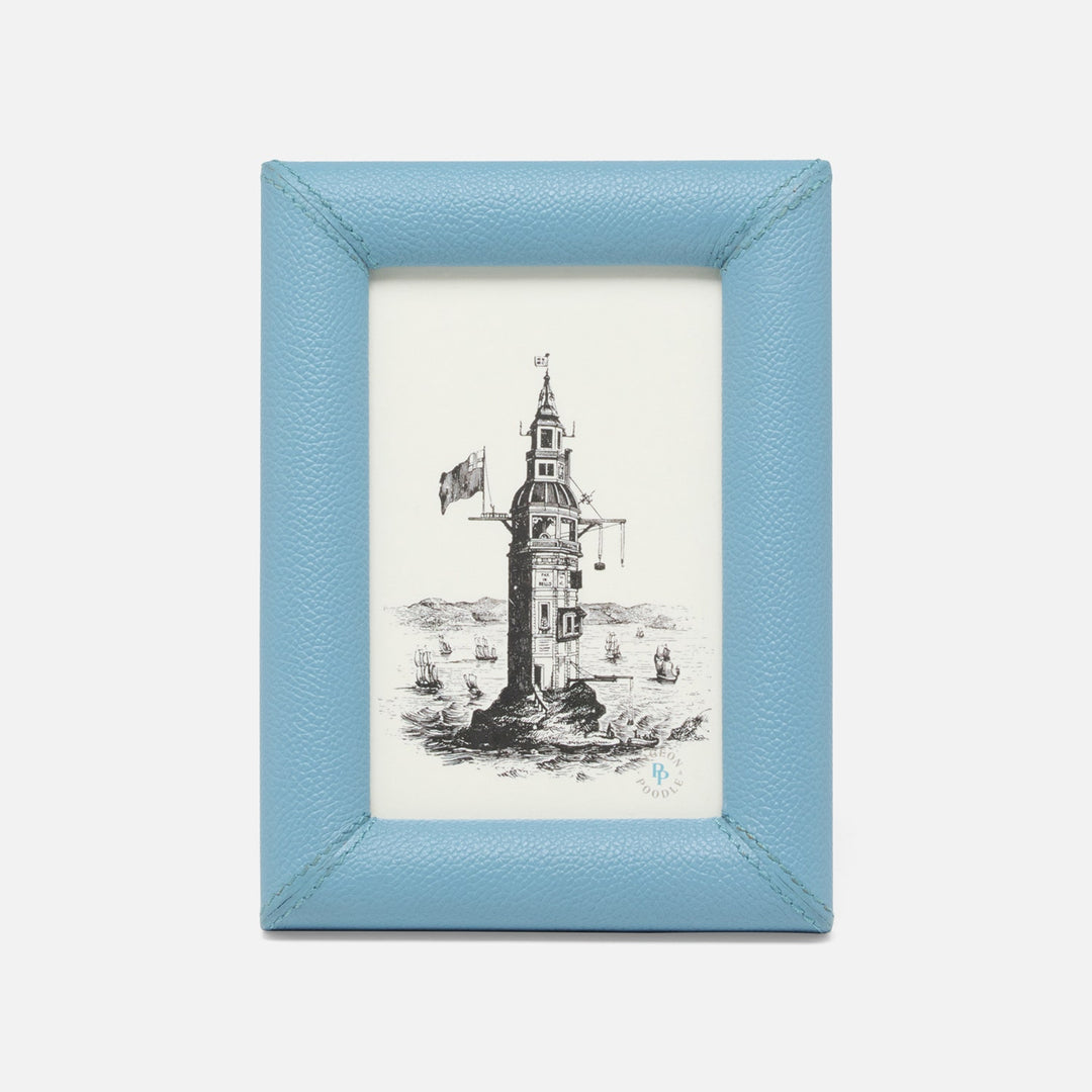 Eton, Country Blue, Frame, 4"X6", Full-Grain Leather