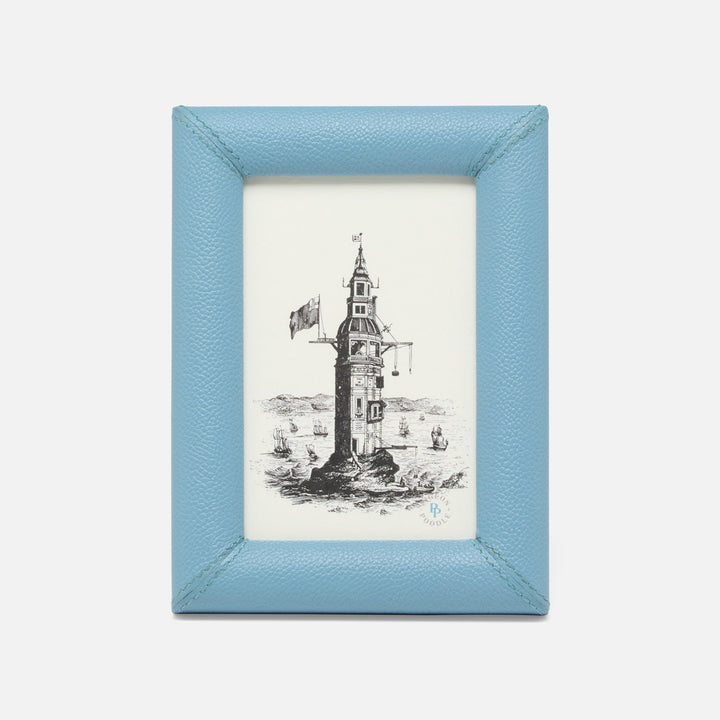 Eton, Country Blue, Frame, 4"X6", Full-Grain Leather