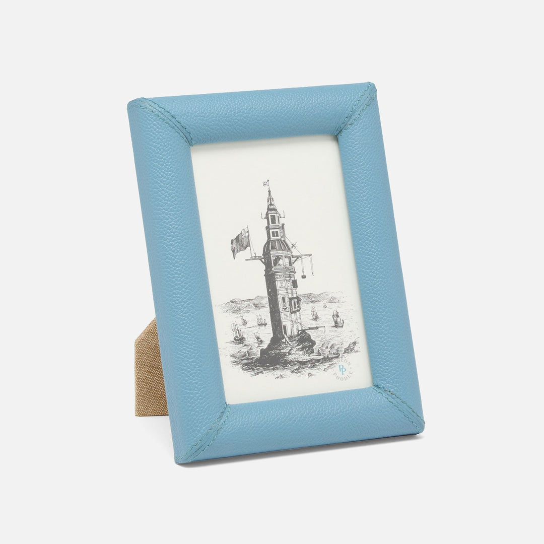 Eton, Country Blue, Frame, 4"X6", Full-Grain Leather