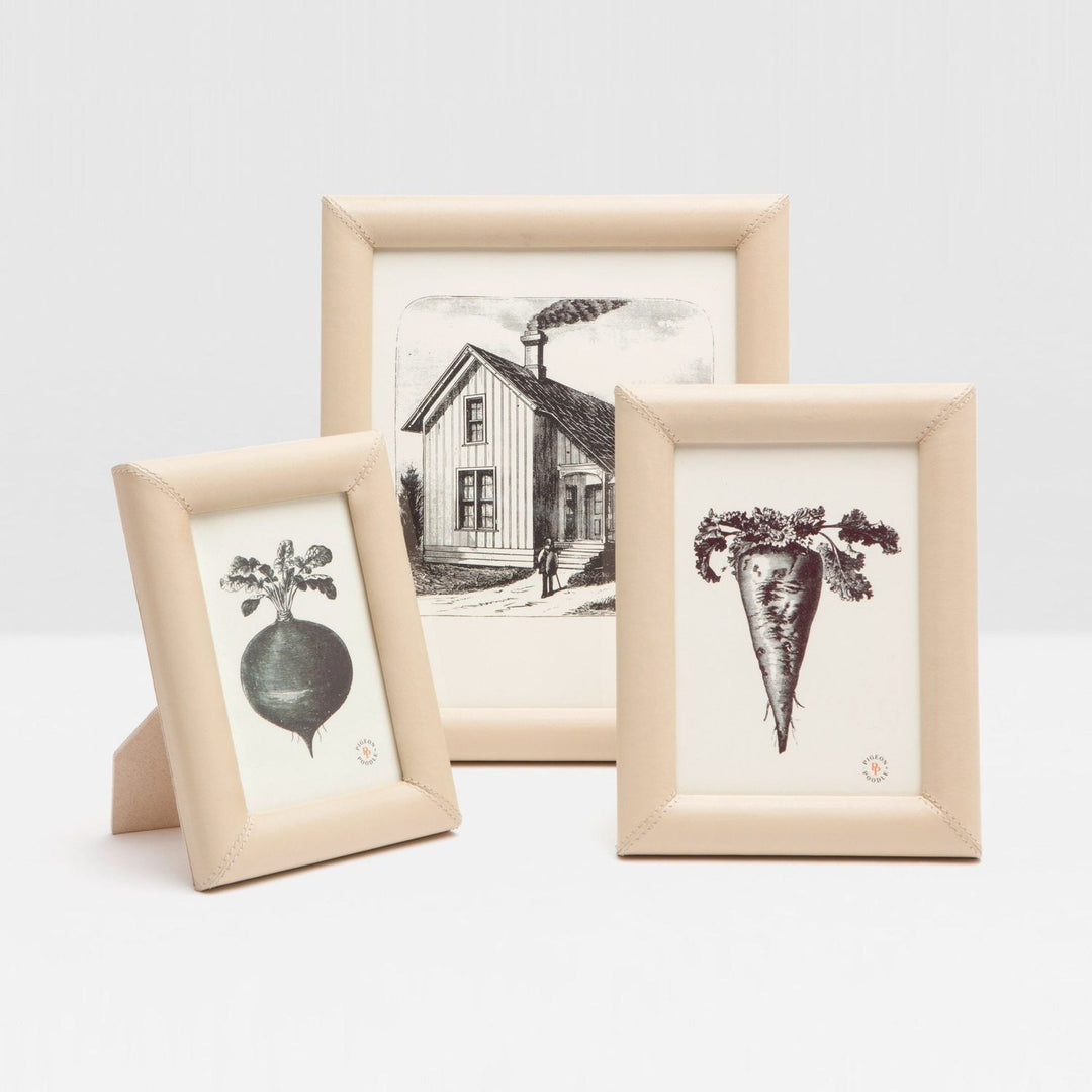 Eton, Cream, Frame, 4"X6", Full-Grain Leather