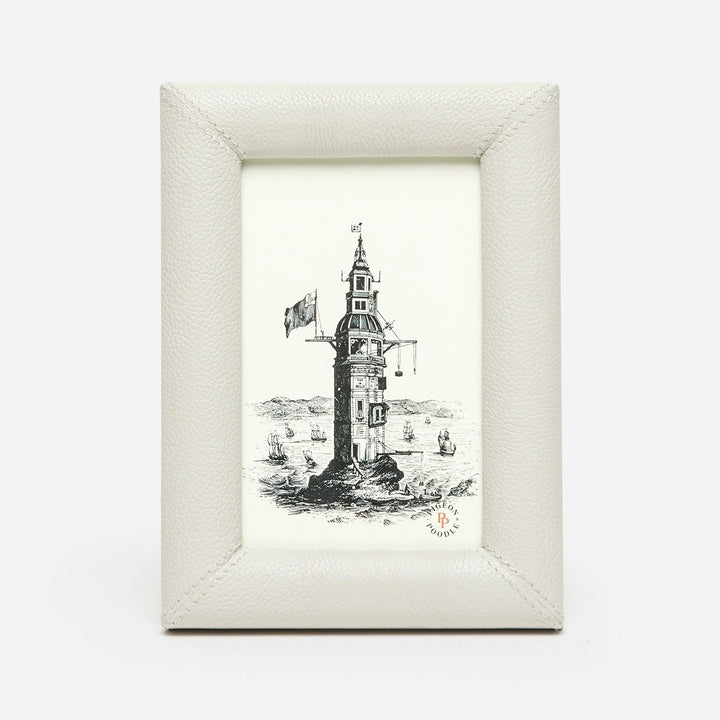 Eton, Light Gray, Frame, 4"X6", Full-Grain Leather