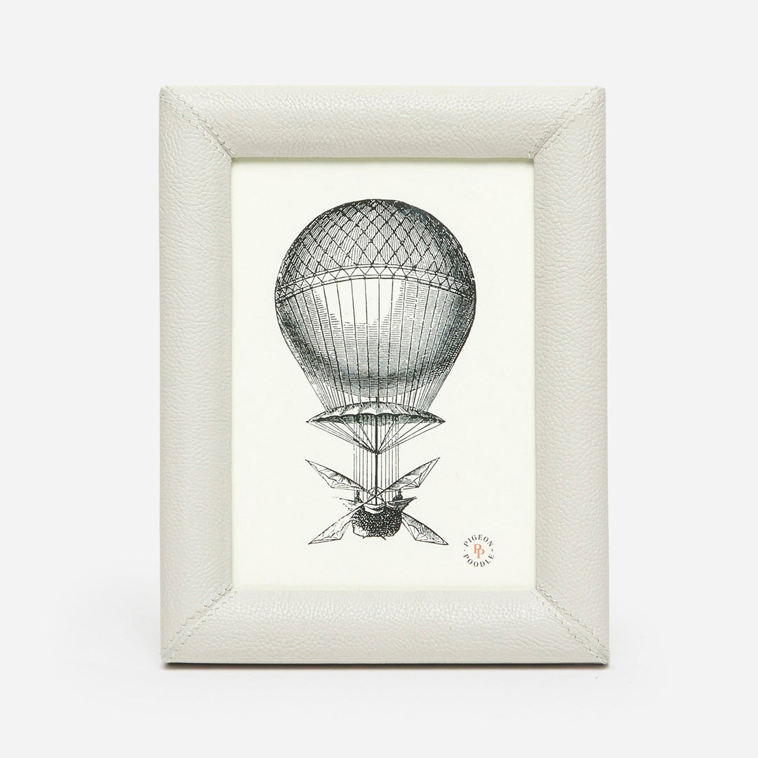 Eton, Light Gray, Frame, 5"X7", Full-Grain Leather