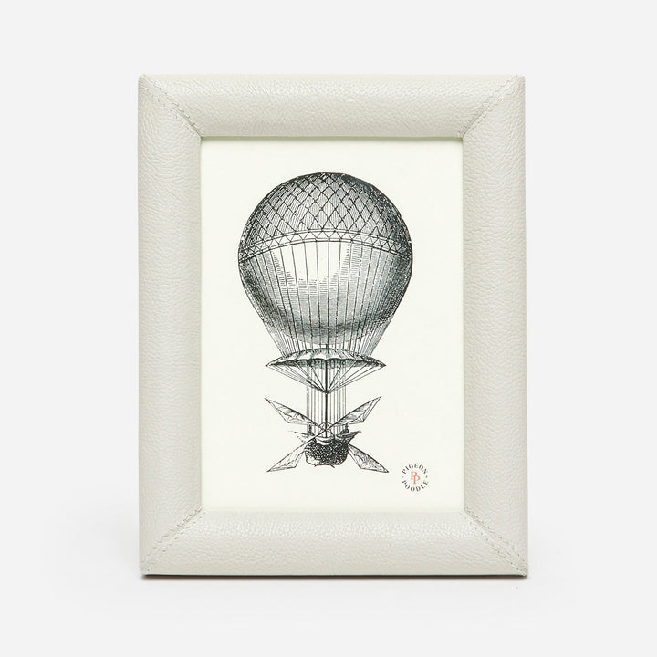Eton, Light Gray, Frame, 5"X7", Full-Grain Leather