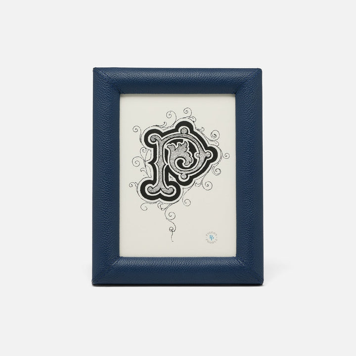 Eton, Navy, Frame, 5"X7", Full-Grain Leather
