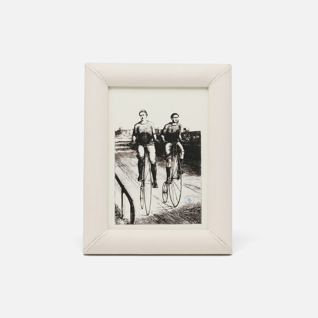 Eton, White, Frame, 5"X7", Full-Grain Leather