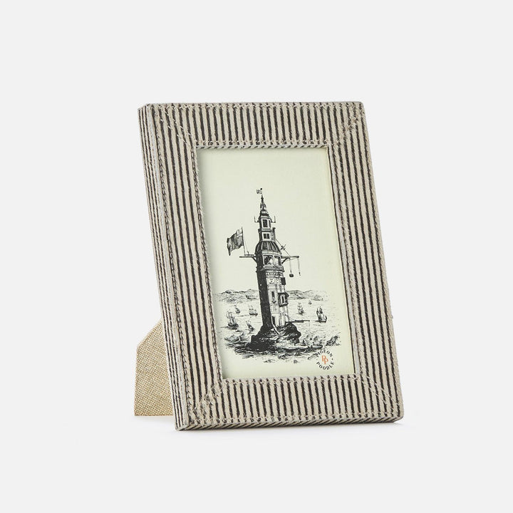 Hana, Brown Candy Striped, Frame, 4"X6", Hair-On Hide