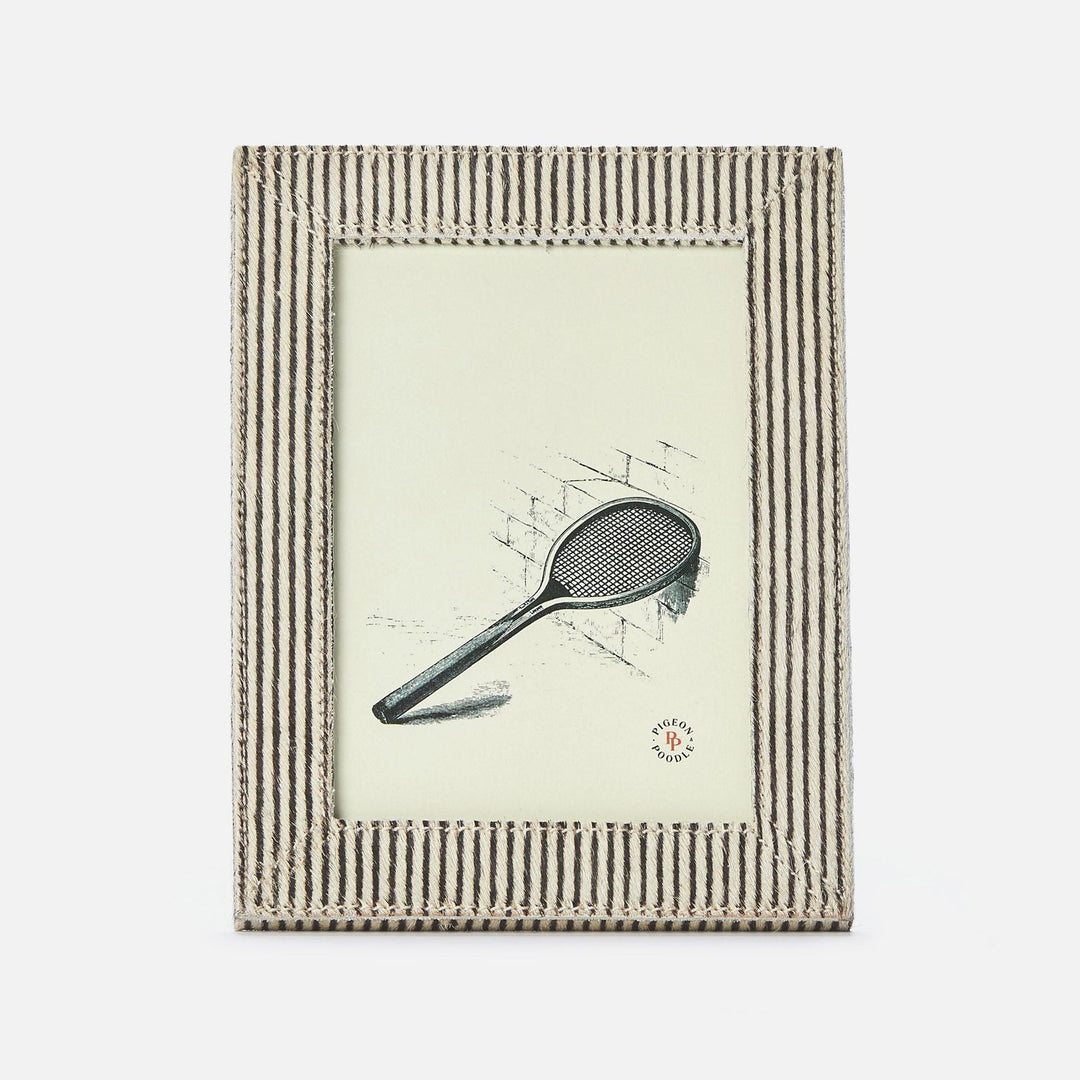 Hana, Brown Candy Striped, Frame, 5"X7", Hair-On Hide