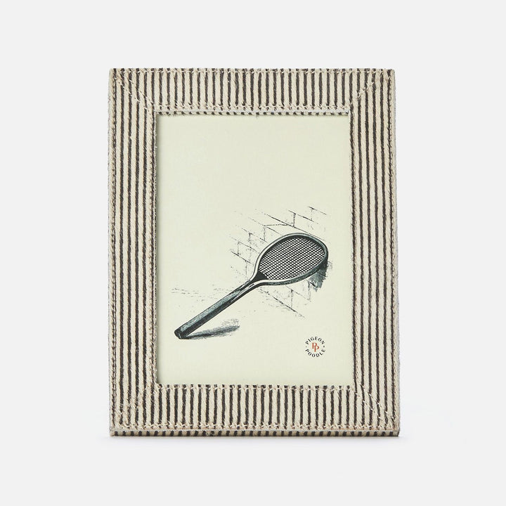 Hana, Brown Candy Striped, Frame, 5"X7", Hair-On Hide