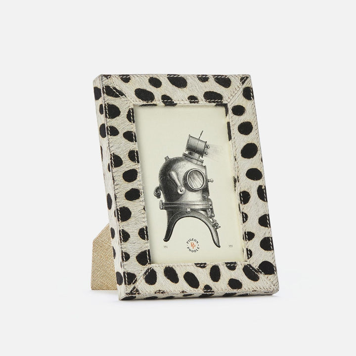 Hana, Dalmatian Print, Frame, 4"X6", Hair-On Hide
