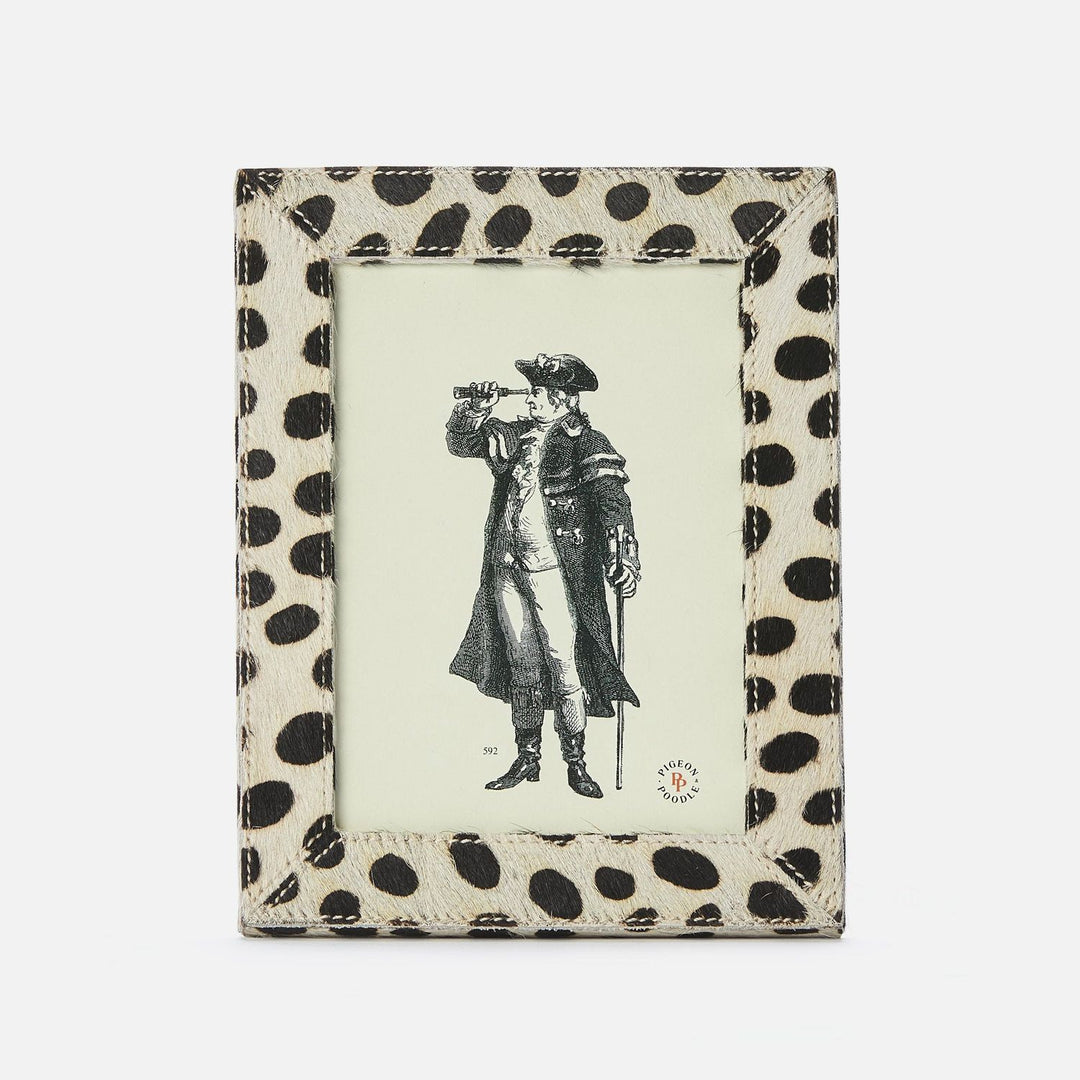 Hana, Dalmatian Print, Frame, 5"X7", Hair-On Hide