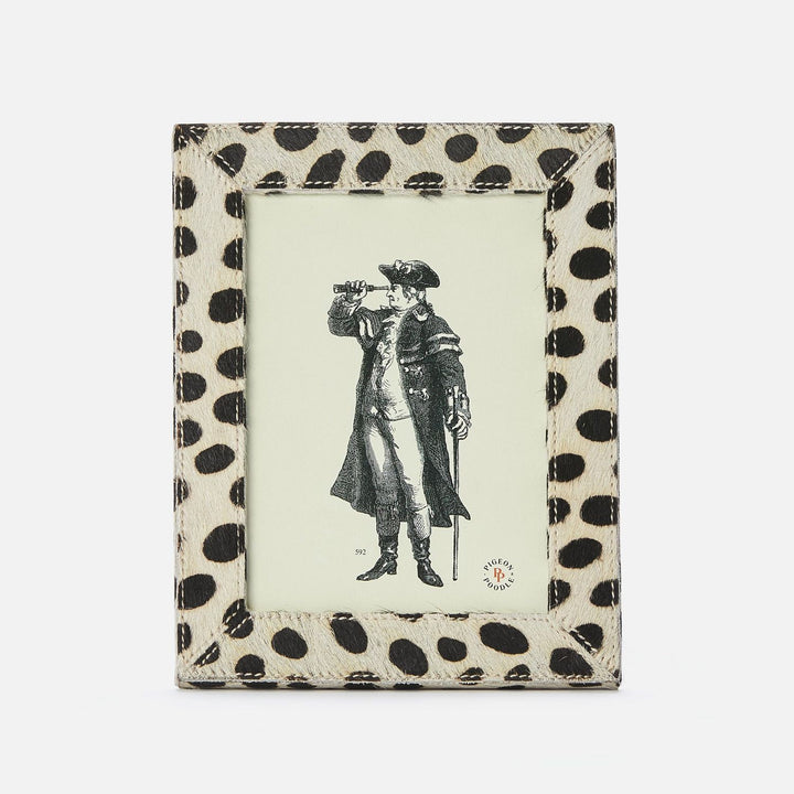 Hana, Dalmatian Print, Frame, 5"X7", Hair-On Hide