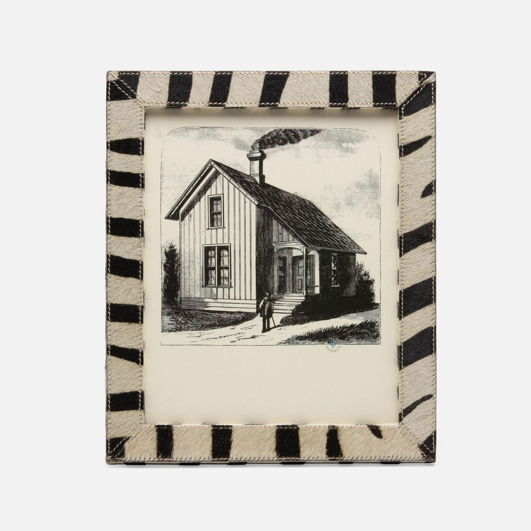 Hana, Zebra, Frame, 8"X10", Hair-On-Hide