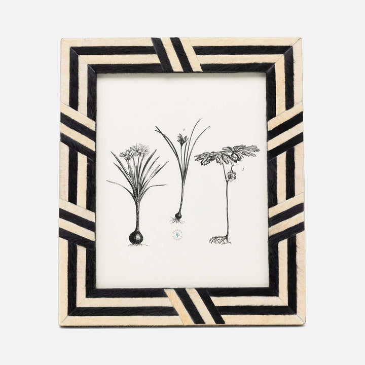 Helos, Beige/Dark Brown, Frame, 8"X10", Hair-On-Hide