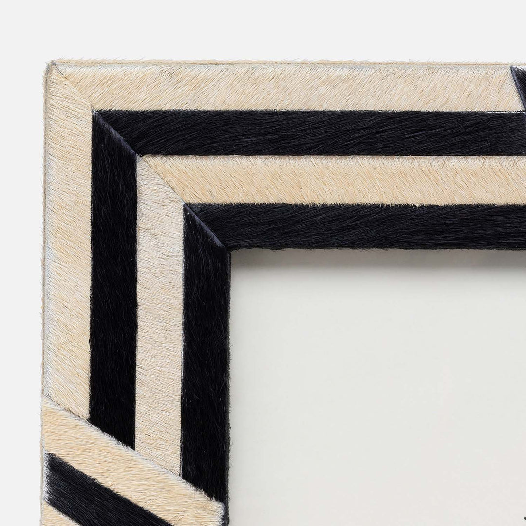Helos, Beige/Dark Brown, Frame, 8"X10", Hair-On-Hide