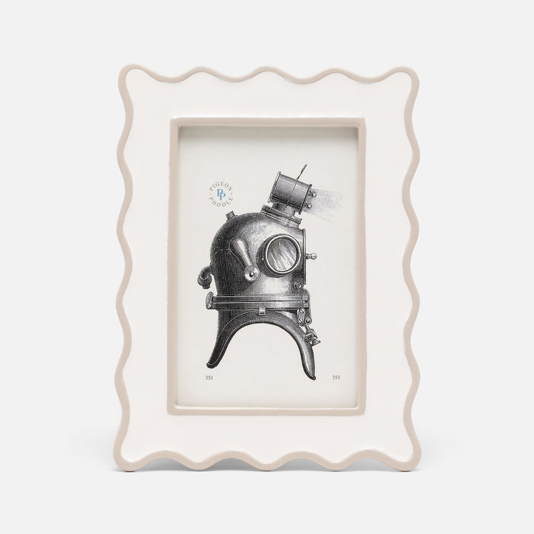 Keira, White/Cream, Frame, 4"X6", Enamel
