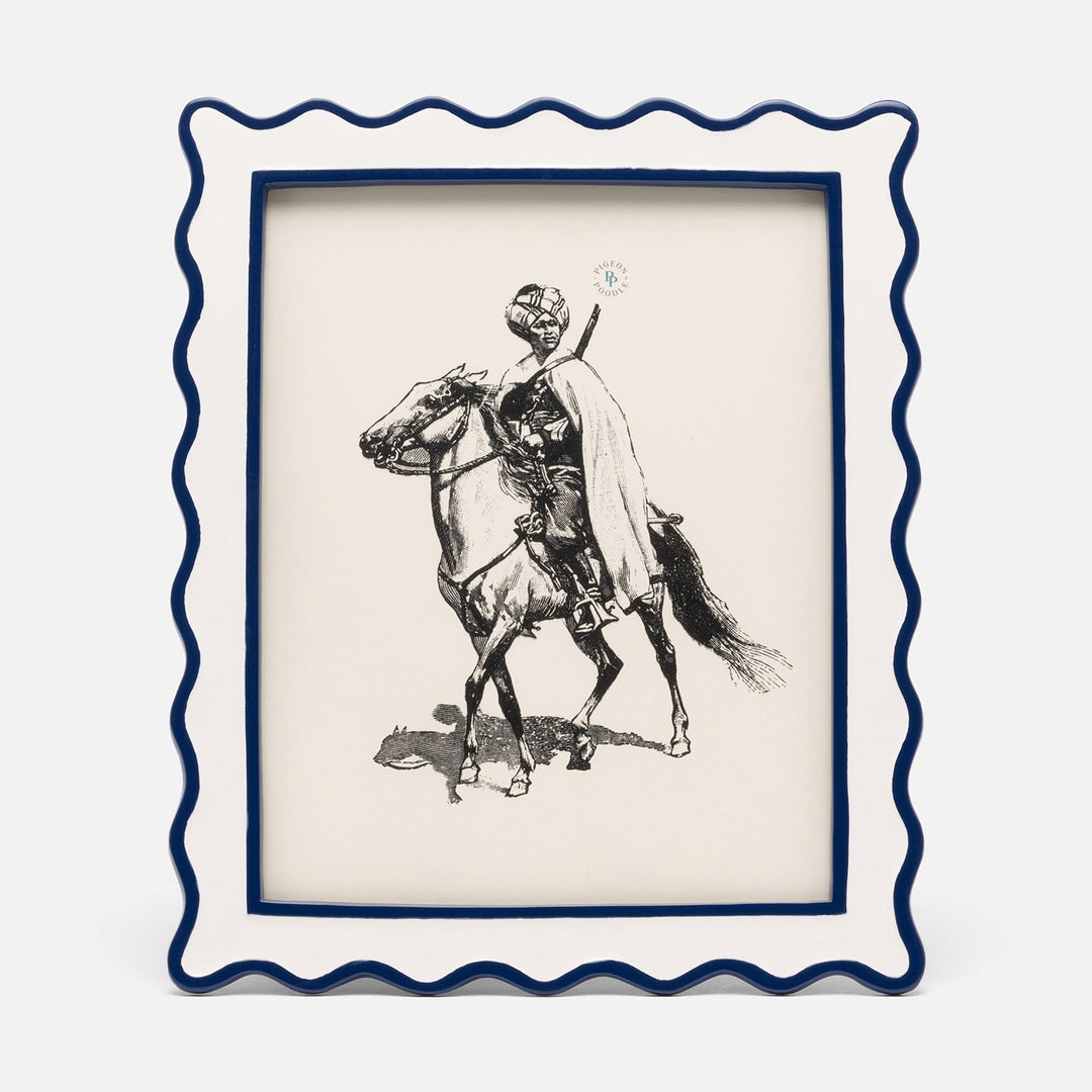 Keira, White/Navy, Frame, 8"X10", Enamel