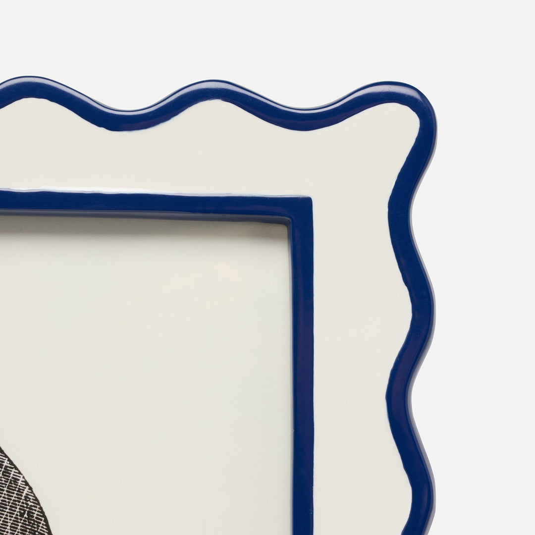 Keira, White/Navy, Frame, 8"X10", Enamel
