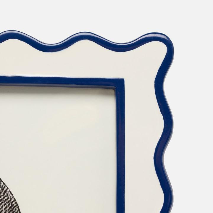 Keira, White/Navy, Frame, 8"X10", Enamel