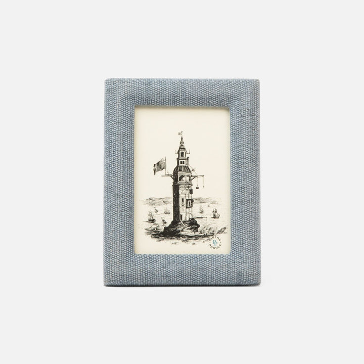 Kemi, Light Blue, Frame, 4"X6", Cotton Jute