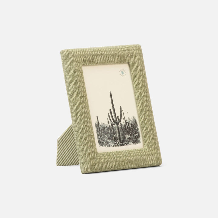 Kemi, Light Green, Frame, 4"X6", Cotton Jute