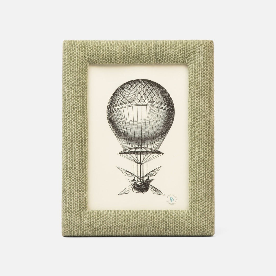 Kemi, Light Green, Frame, 5"X7", Cotton Jute