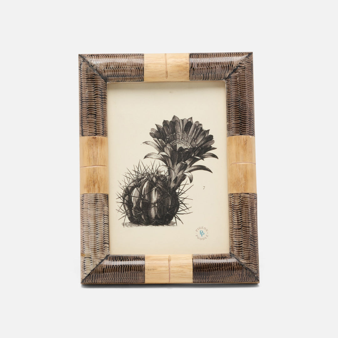 Lamar, Natural, Frame, 5"X7", Horn/Bamboo