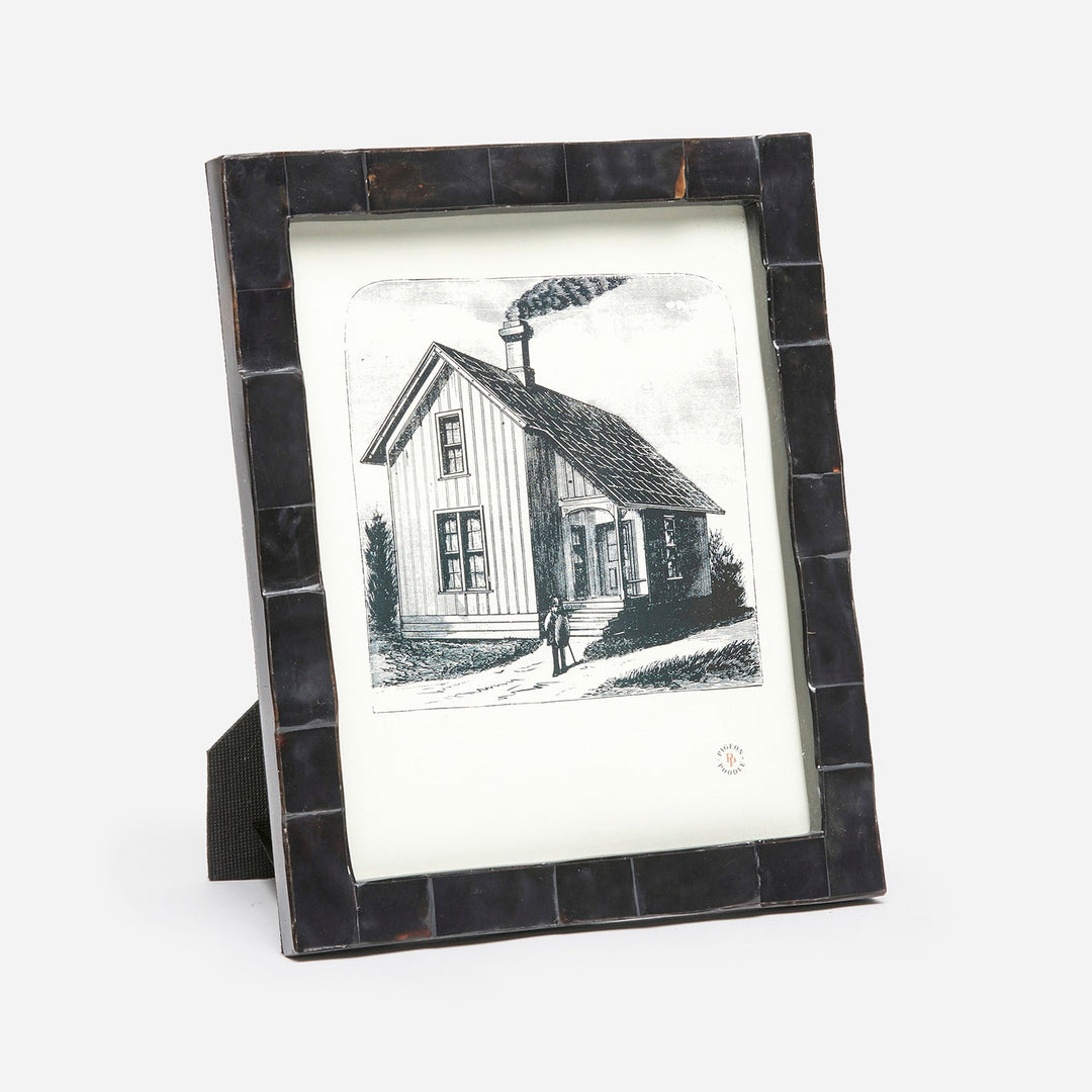 Lesina, Black Pen, Frame, 8"X10", Shell