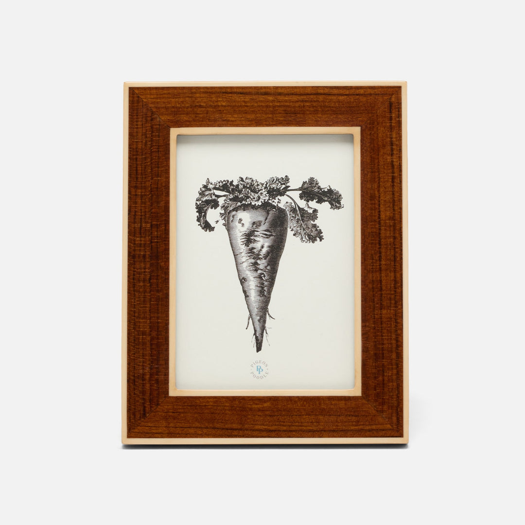 Medford, Chestnut/Ivory, Frame, 5"X7", Teak/Bone