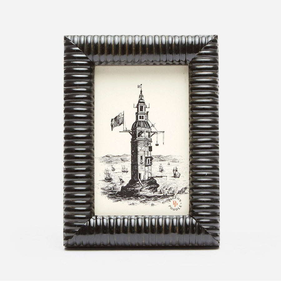 Metz, Black, Frame, 4"X6", Lacquered Resin