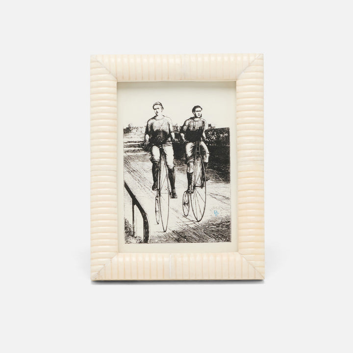 Metz, White, Frame, 5"X7", Bone