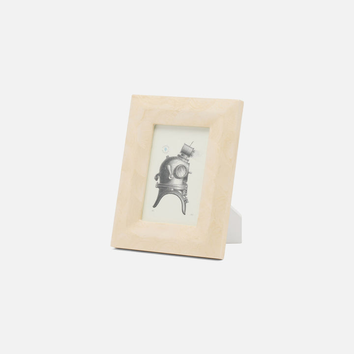 Navagio, Ivory, Frame, 4"X6", Spiral Burl Resin