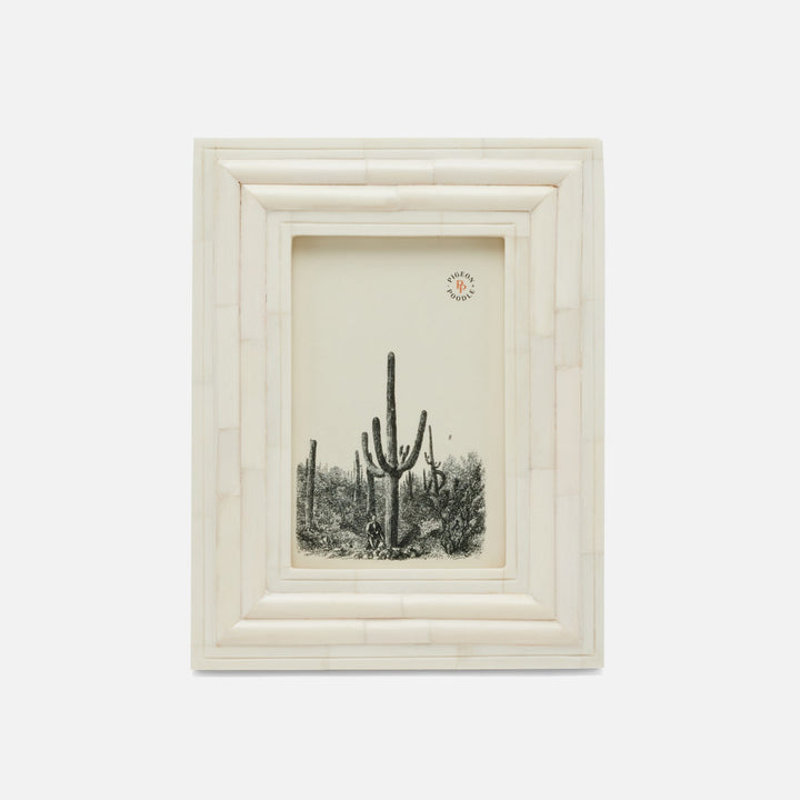 Novara, Natural, Frame, 4"X6", Bone