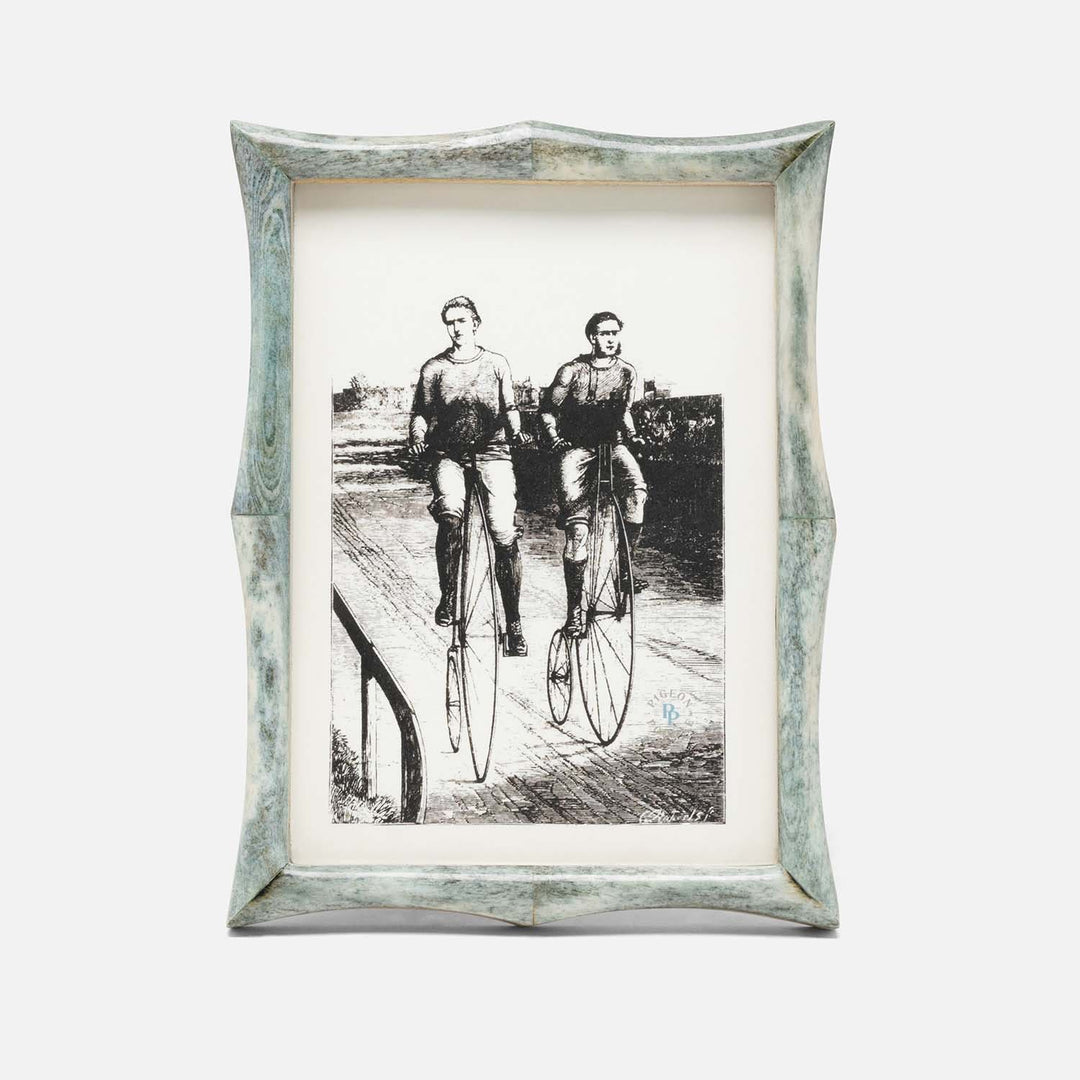 Oslo, Celadon, Frame, 5"X7", Bone