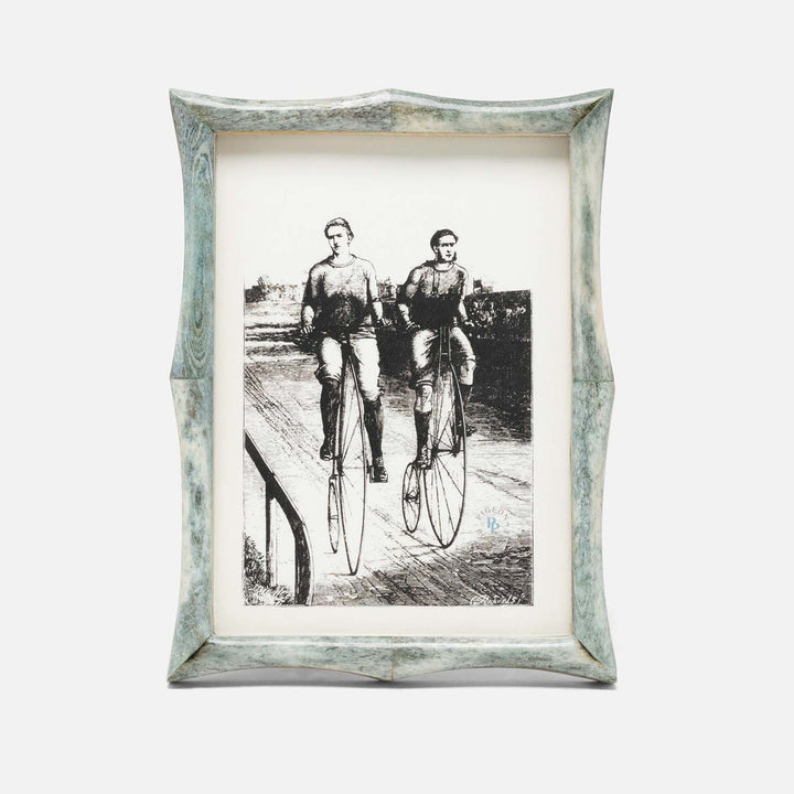 Oslo, Celadon, Frame, 5"X7", Bone