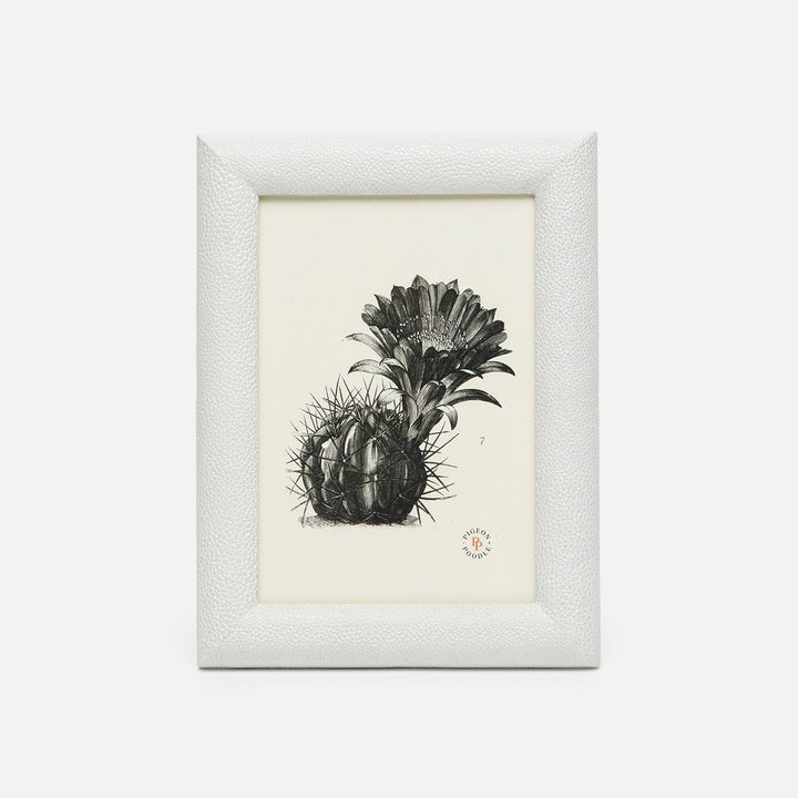 Oxford, Blanc Br, Frame, 5"X7", Realistic Faux Shagreen