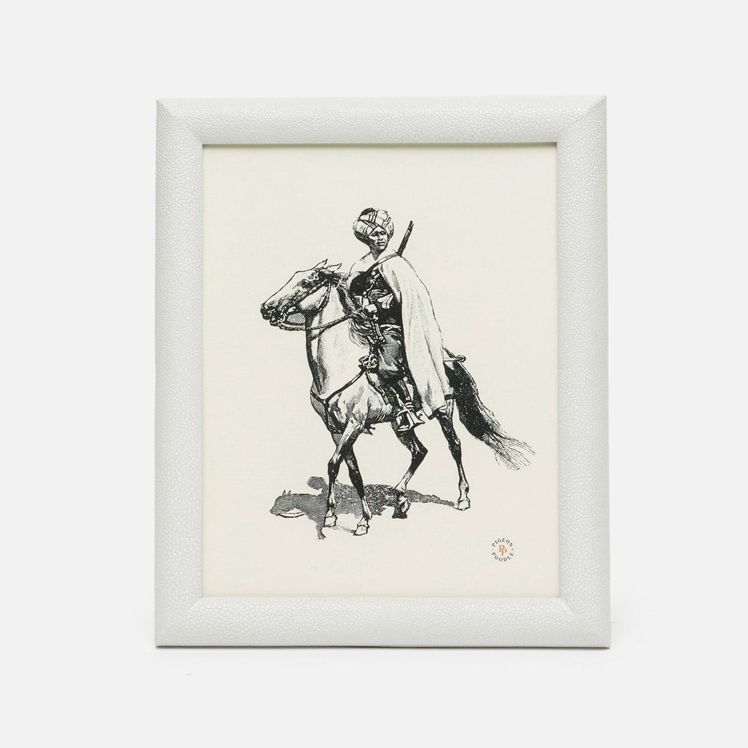 Oxford, Blanc Br, Frame, 8"X10", Realistic Faux Shagreen