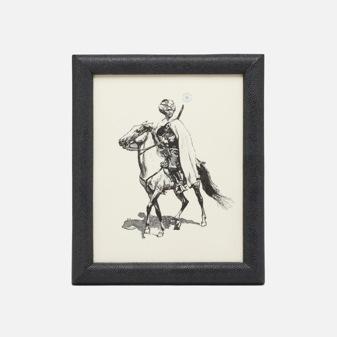 Oxford, Black, Frame, 8"X10", Realistic Faux Shagreen