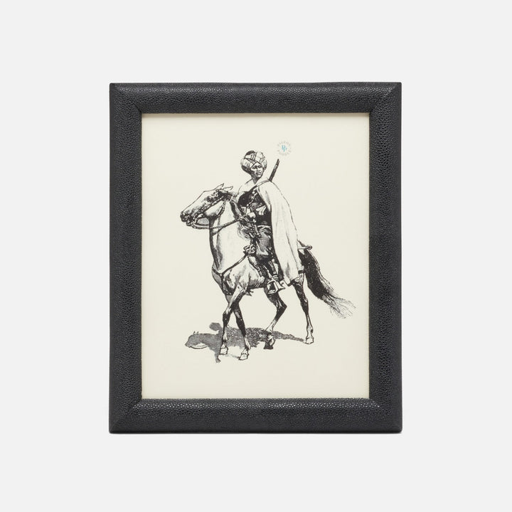Oxford, Black, Frame, 8"X10", Realistic Faux Shagreen