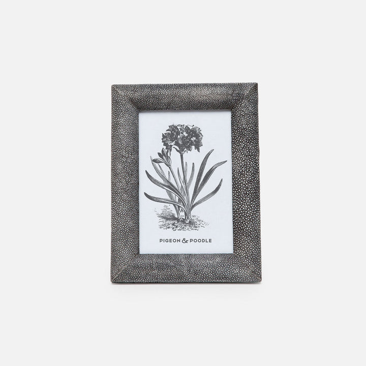 Oxford, Cool Gray, Frame, 4"X6", Realistic Faux Shagreen