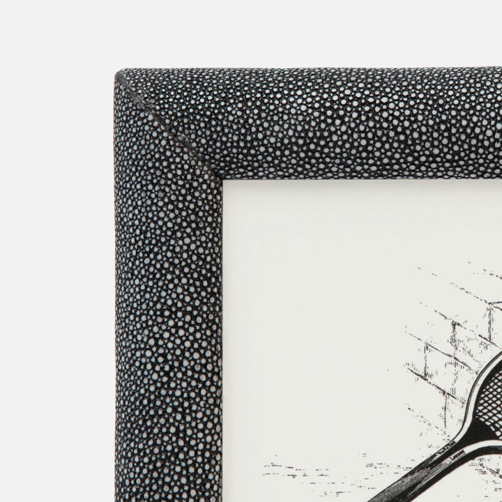 Oxford, Cool Gray, Frame, 5"X5", Realistic Faux Shagreen