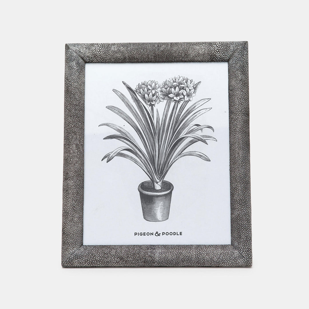 Oxford, Cool Gray, Frame, 8"X10", Realistic Faux Shagreen