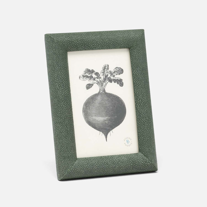 Oxford, Juniper, Frame, 4"X6", Realistic Faux Shagreen