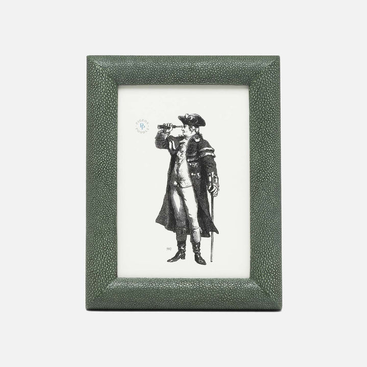 Oxford, Juniper, Frame, 5"X7", Realistic Faux Shagreen