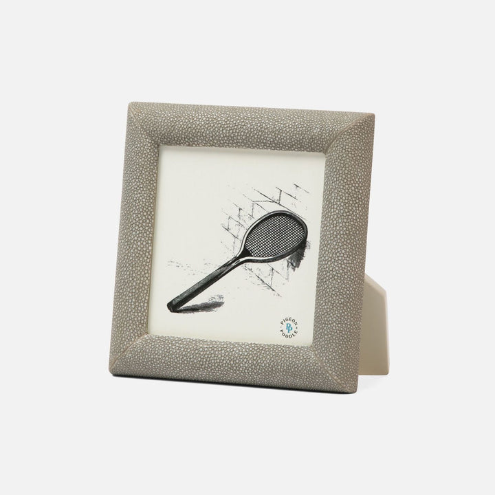 Oxford, Sand, Frame, 5"X5", Realistic Faux Shagreen