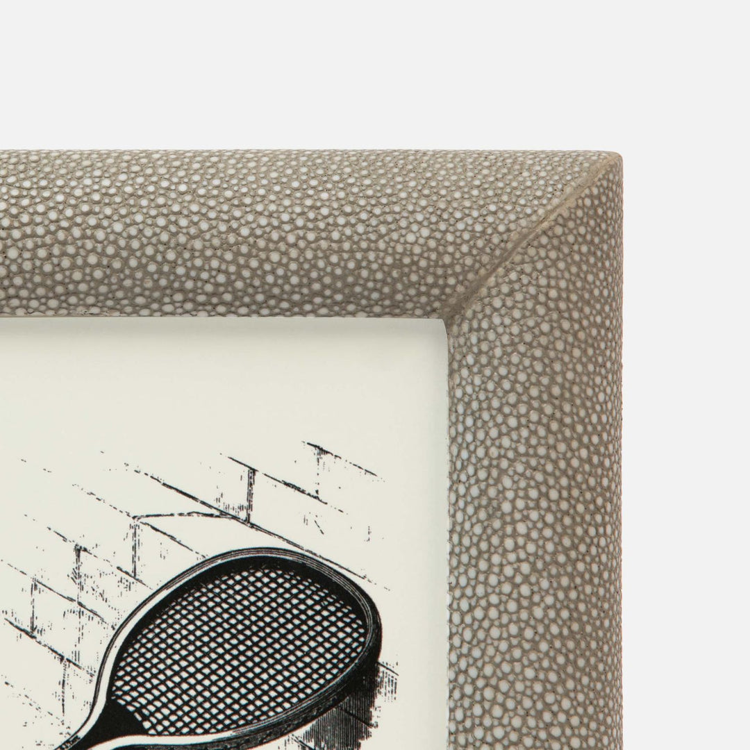 Oxford, Sand, Frame, 5"X5", Realistic Faux Shagreen