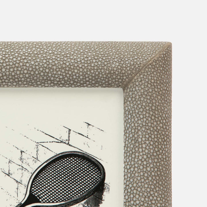 Oxford, Sand, Frame, 5"X5", Realistic Faux Shagreen