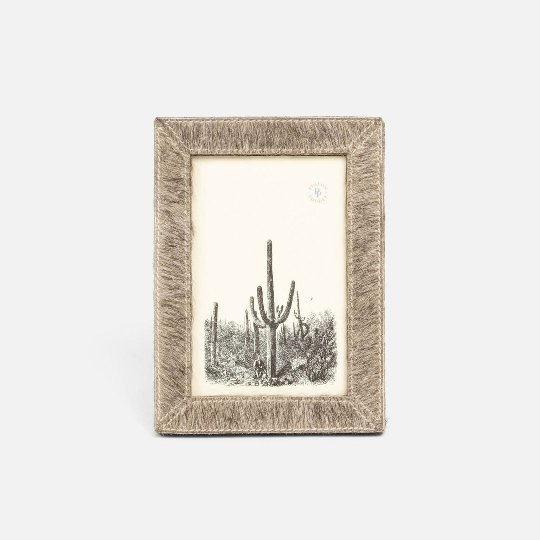 Verwood, Gray, Frame, 4"X 6", Hair-On-Hide