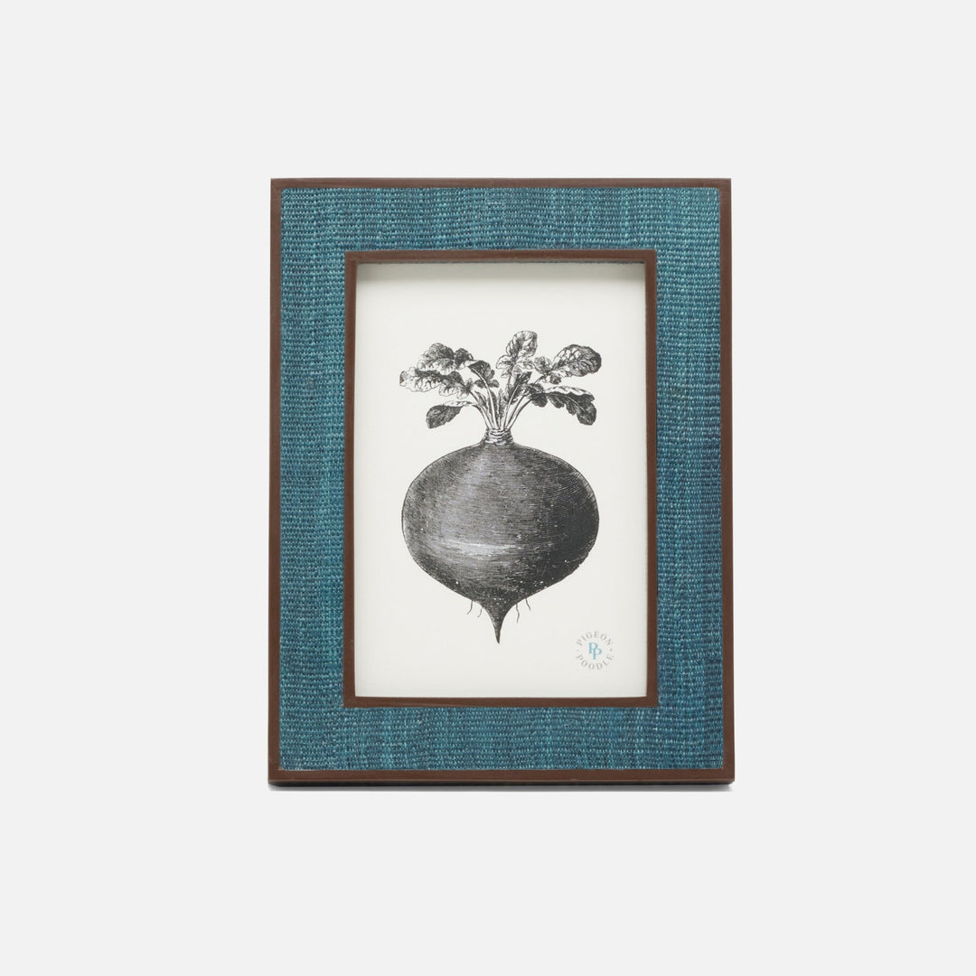 Aberdeen, Teal/Brown, Frame, 4"X6", Abaca/Resin