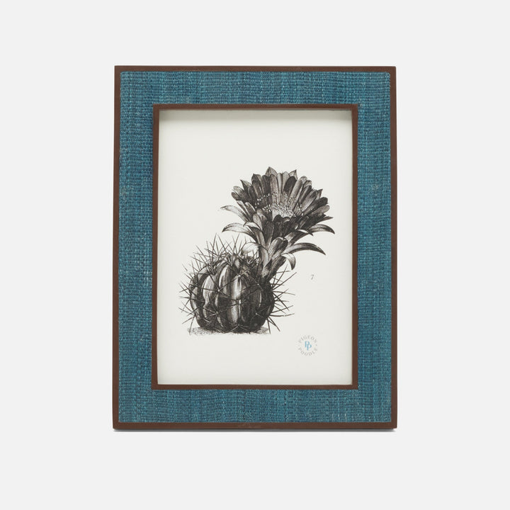 Aberdeen, Teal/Brown, Frame, 5"X7", Abaca/Resin